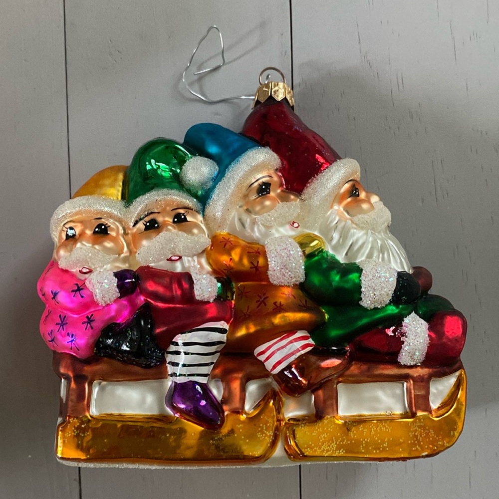 Christopher Radko Santa with his Elves ornament